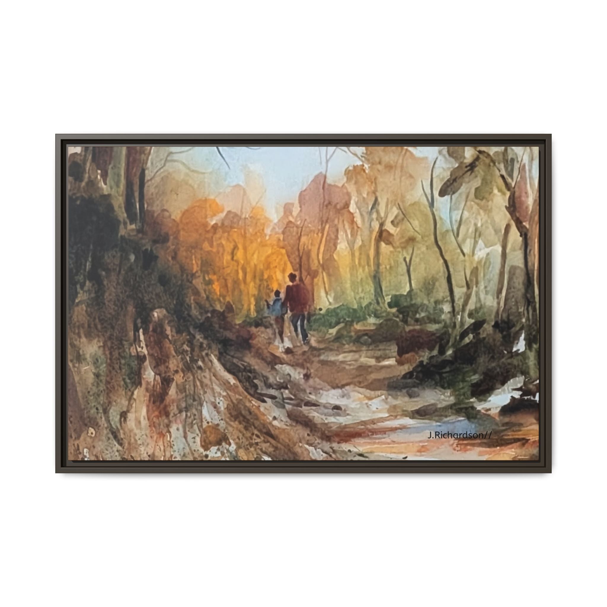 "Into the woods" by JR Framed Matte Canvas,   Multi-color frames)