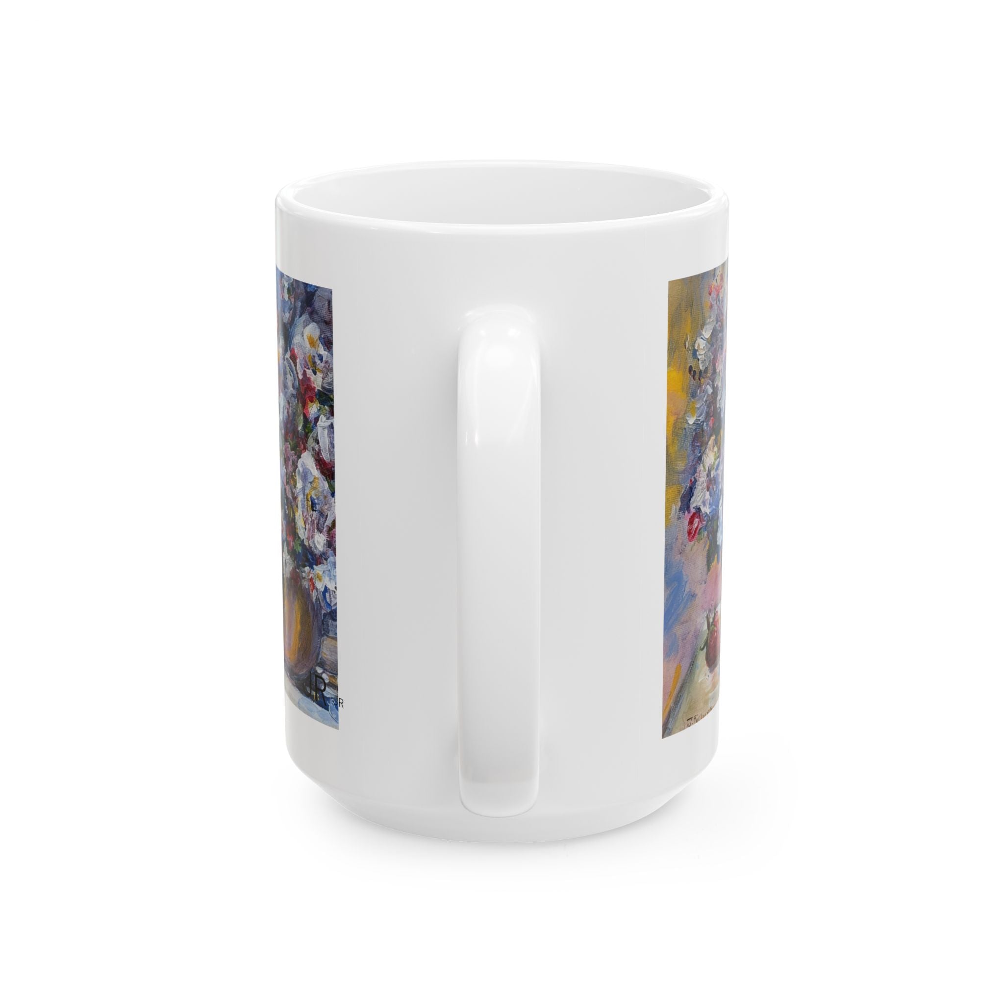 Floral Still Life Ceramic Mug – Impressionist Bouquet Coffee Cup (11oz & 15oz)