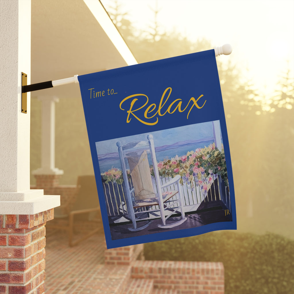 Relax Garden Flag — "Relax" Decorative House & Yard Banner