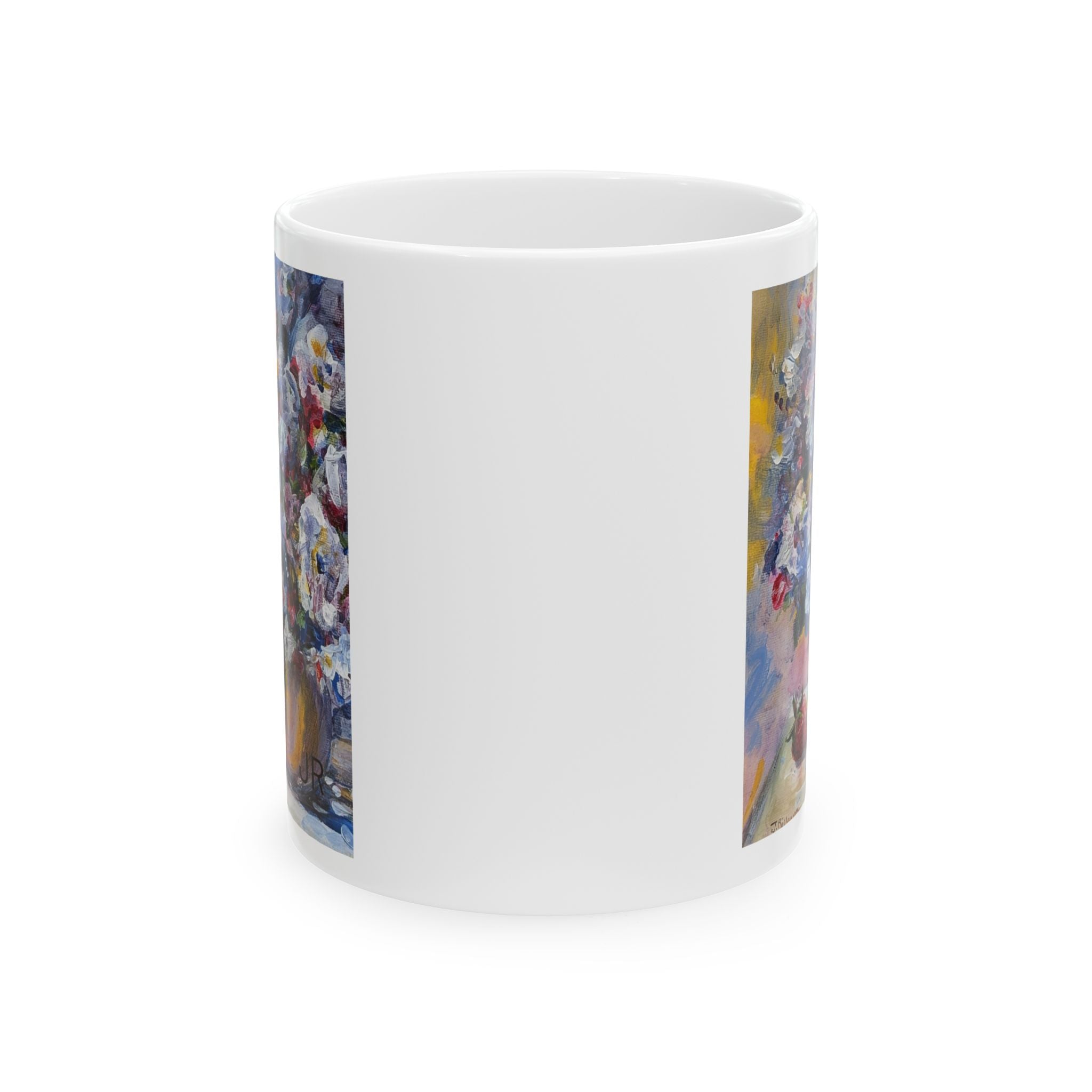 Floral Still Life Ceramic Mug – Impressionist Bouquet Coffee Cup (11oz & 15oz)