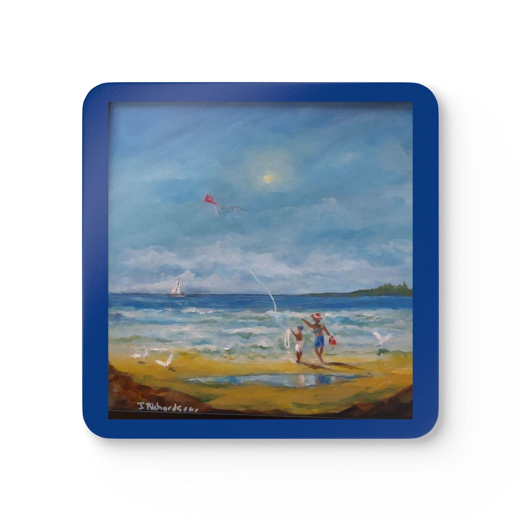 Seashore, kite Coaster Set — Cork Coasters (Set of 4)