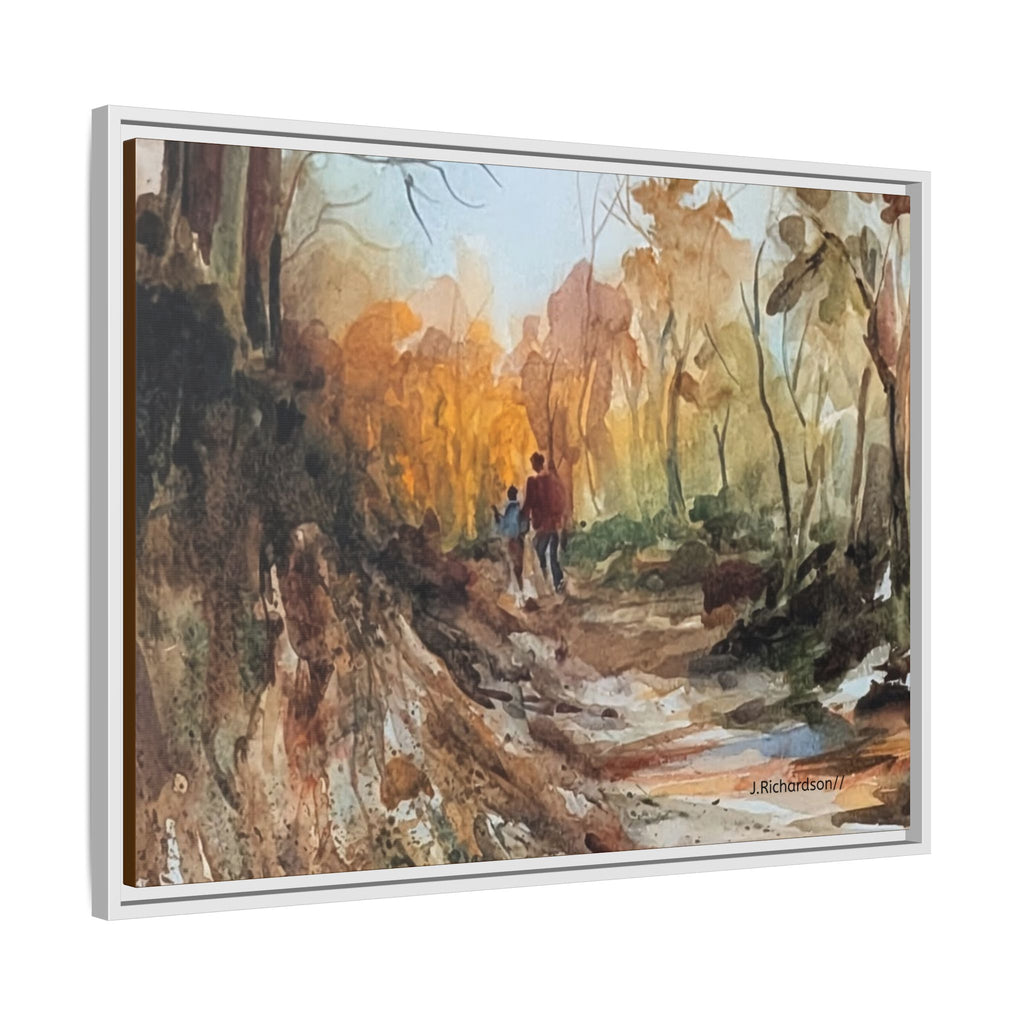 "Into the woods" by JR Framed Matte Canvas,   Multi-color frames)