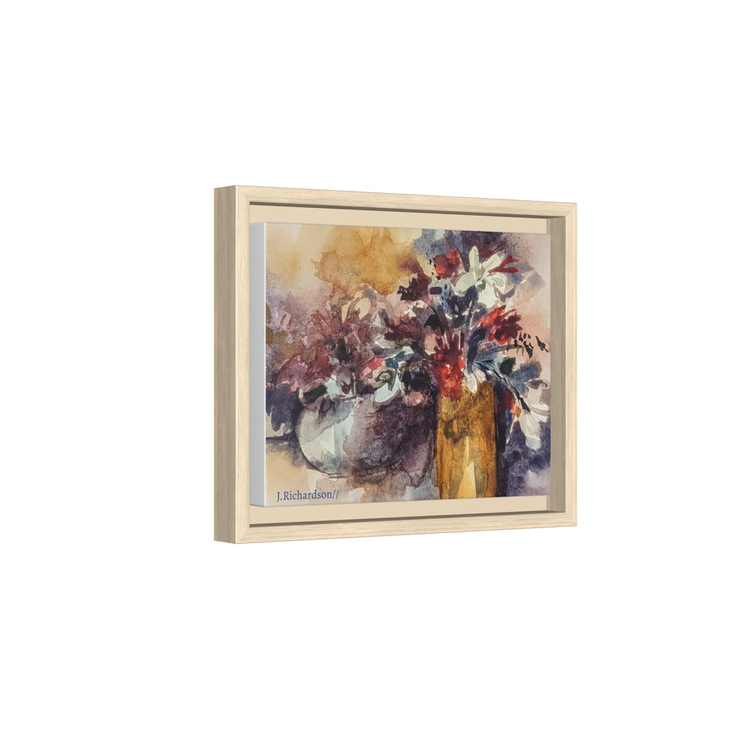Floral still life Framed Matte Canvas Wall Art