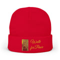 Embroidered Knit Beanie – Monks' "Walk for Peace'
