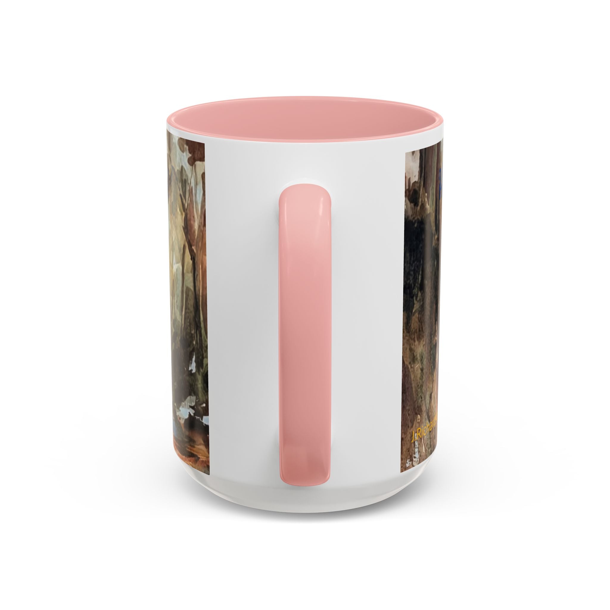 Autumn Woodland Coffee Mug — Painterly Fall Forest Trail Accent Mug