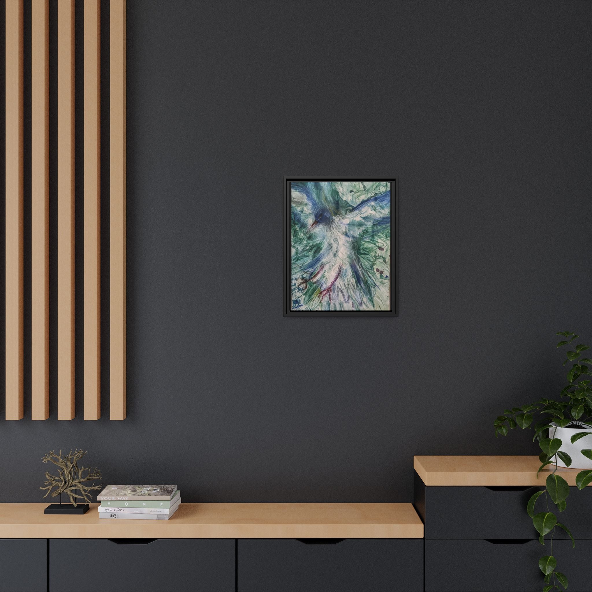 Free Bird, Framed Matte Canvas,   Multi-color frames)
