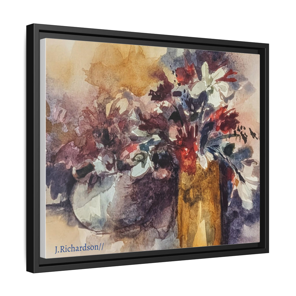 Floral still life Framed Matte Canvas Wall Art